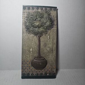 3D Wall Plaque Decor Resin Potted Palm 9x4 Fortune Asian Botanical